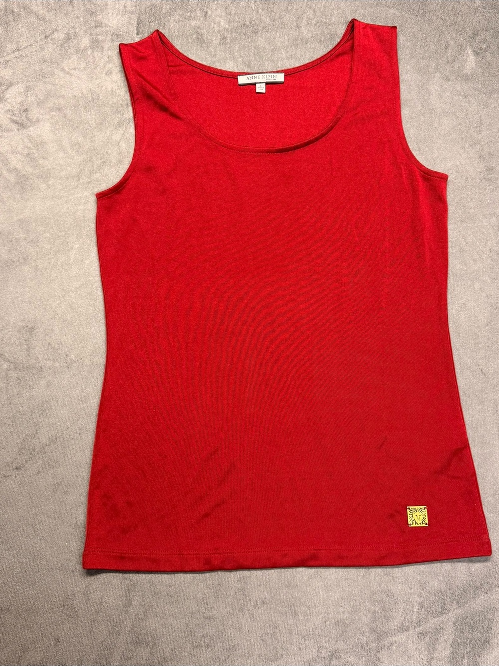 Anne Klein Silk Blend Red Scoop Neck Camisole - S